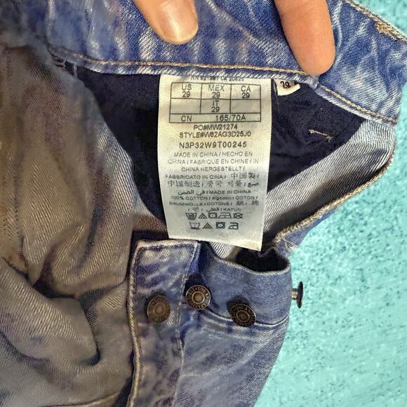 Vintage Guess Jeans Women’s 29 – TomBoy– Blue Distressed Denim Y2K Fits 32x26 - Picture 14 of 16